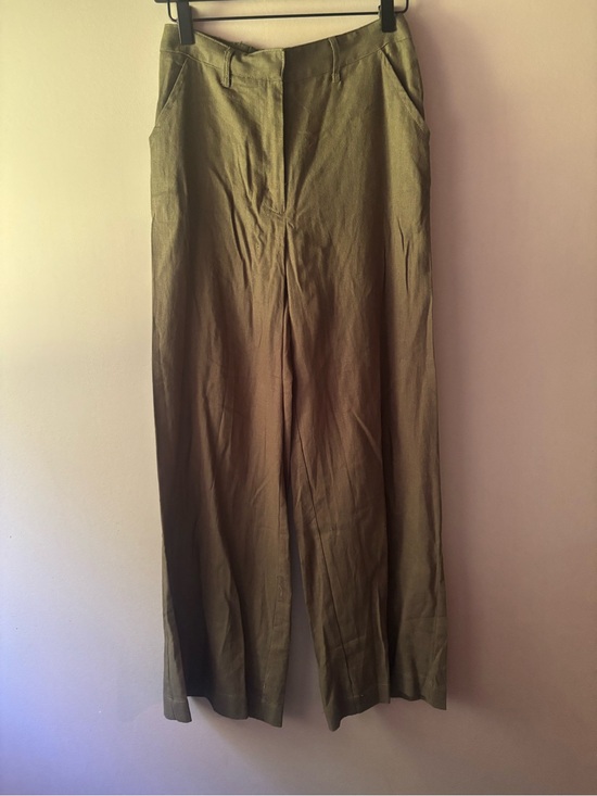 Max Studio Pants - Max Studio Olive Green Linen Blend Wide Leg Trousers NWT